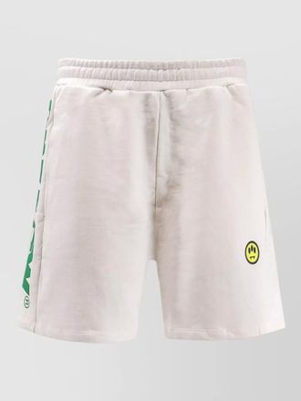 Barrow cotton bermuda shorts straight cut stitched pockets