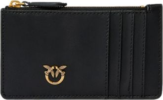 Pinko Pinko, Accessoires, Dames, Zwart, ONE Size, Leer, Airone Cardholder