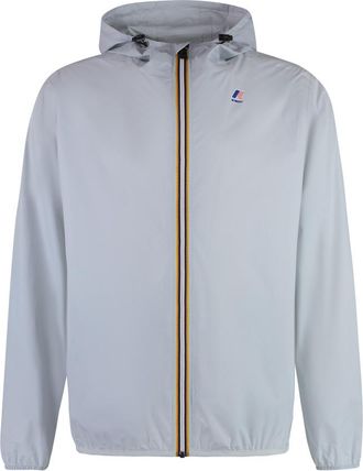 K-Way Grey Logo Hood Jacket