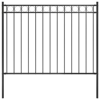 Berkfield Home Garden Fence Steel 1.7x1 m Black
