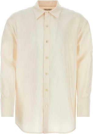Saint Laurent Ivory Faille Oversize Shirt