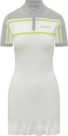 Casablanca Tennis Polo Jurk - Dames - Korte kleedjes - Wit - M - Leer - Kleedjes