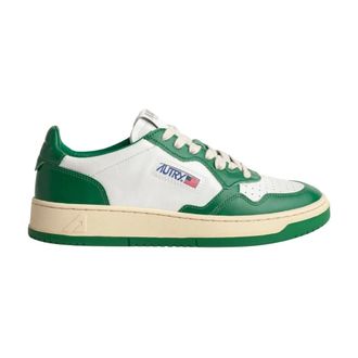 Autry Low Wb03 Trainers in Green/White - male - Autry - Sneakers - Green - 10 UK - Shoes