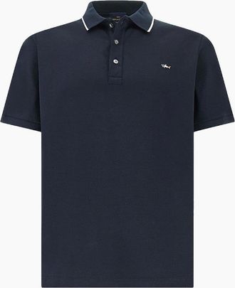 Paul & Shark Mens Paul & Shark Aqa Touch Cotton Polo Shirt 013 Navy - Black - Size: 40