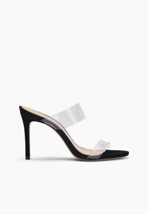 Schutz Womens Ariella Sandals In Transparente/black