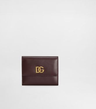 Dolce & Gabbana Calfskin Wallet With Dg Logo - Woman Wallets And Small Leather Goods Bordeaux Onesize