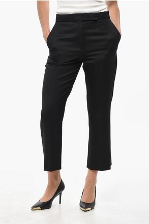 Tory Burch Cropped Fit Wool Pants with Flush Pockets size 42