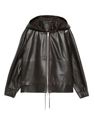 DESA 1972 Leather Hoodie Jacket