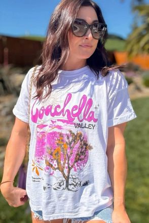 Girl Dangerous Coachella Valley Boyfriend Tee In Vintage White