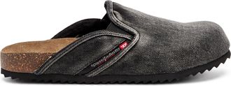 Diesel D-Woodstock-Denim mules - Moccasins and Mules - Man - Black