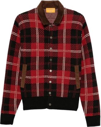 Guest In Residence Tartan Bomber - Heren - Vesten - Veelkleurig - 2XS - Wol - Truien & Vesten