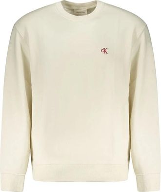 Calvin Klein Sweatshirt met lange mouwen - Heren - Sweatshirts - Wit - XL - Katoen - Hoodies & sweatvesten