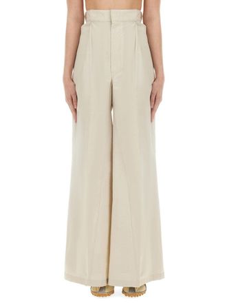 Maison Margiela High-Waisted Wide-Fit Pants With Pleated Detailing