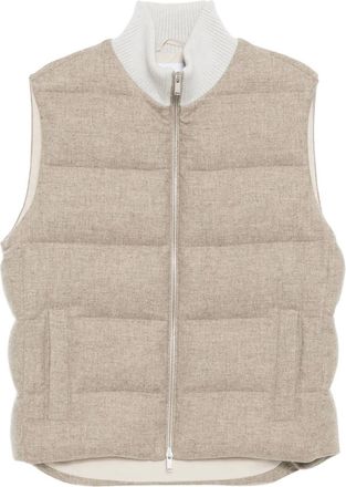 Lardini sleeveless down jacket - Neutrals