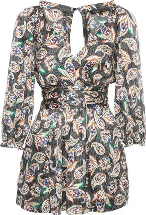 Maje Tuta corta con stampa paisley - Nero