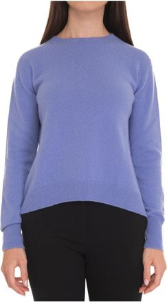 VANIS&Eacute; Kasjmier Flared Pullover met Ribboord - Dames - Cashmere truien - Paars - M - Kasjmier - Truien & Vesten
