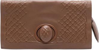 Bottega Veneta Borsa a mano Intrecciato in nappa goffrata con chiusura a girello 2012-2025 - Marrone