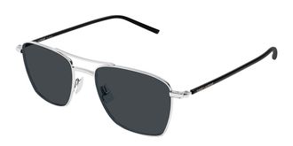 Saint Laurent SL 866 002 Mens Sunglasses Silver Size 53 - Free RX Lenses - Free RX Lenses