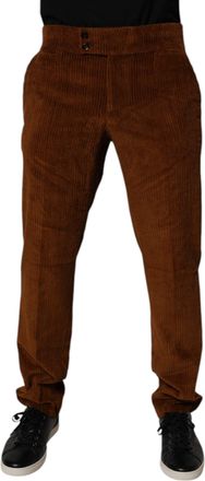 Dolce & Gabbana Mens Dark Brown Corduroy Cotton Skinny Denim Jeans Clothing