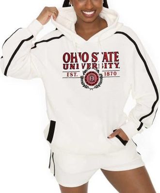 Gameday Couture Womens Gameday Couture Cream Ohio State Buckeyes Down, Set, Go Pullover Hoodie and Shorts Set at Nordstrom, Size Xxx-Large