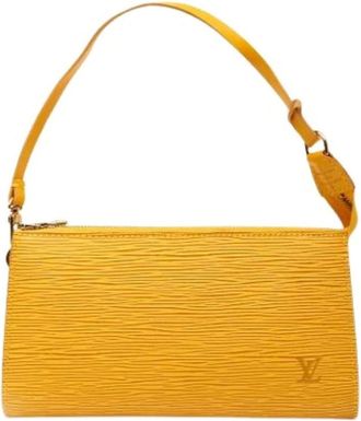 Louis Vuitton Pre-owned Shoulder Bags, female, Yellow, Size: ONE SIZE Pre-owned Vintage Shoulder Bag