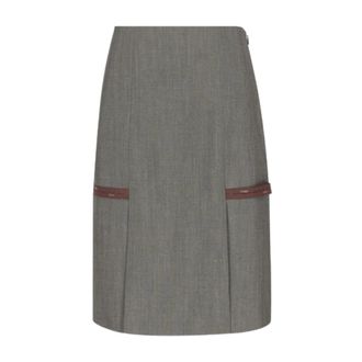 Fendi Dames, Rokken, Grijs, Maat: M Zijde