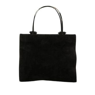 Gucci Pre-owned Vintage Suede Handbag - Dames - Vintage Handtas - Zwart - ONE Size - Leer - Vintage