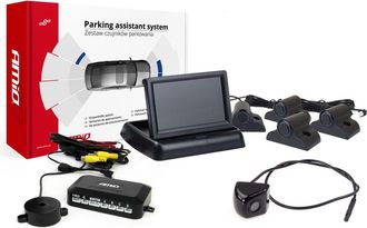 OEM Kit De Sensores De Estacionamiento Tft02 De 4,3 Con C&aacute;mara Hd-310, 4 Sensores, Color Negro, Para Cami&oacute;n