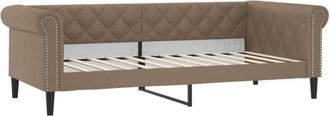 vidaXL Sof&aacute; cama cuero sint&eacute;tico color capuchino 80x200 cm vidaXL