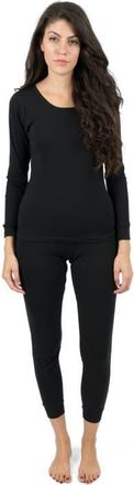 Leveret Womens Cotton Solid Matching Family Pajamas in Black at Nordstrom, Size X-Large