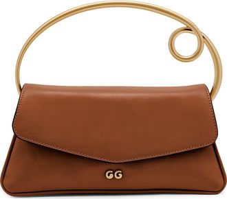 Cult Gaia Emily Leather Top Handle Bag in Saddle at Nordstrom