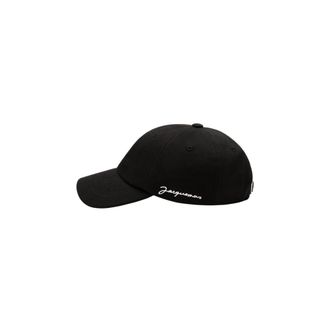 Jacquemus Signature Cap - Heren - Petten - Zwart - 58 CM - Katoen - Accessoires