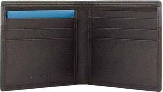 Piquadro Mens Grey Black Leather Bags Wallet