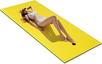 Costway Costway Colchoneta Flotante 220 X 90 Cm, Resistente A Las Rasgaduras Con 3 Capas De Espuma Xpe (amarillo)
