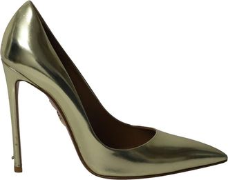 Aquazzura Purist Pumps in Gold Patent Leather