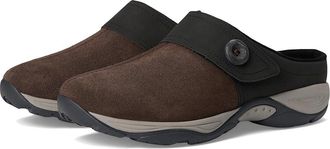 Easy Spirit Edline Womens Shoes Dark Brown Suede/Black : 10.5 W (D)