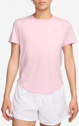 Nike Tempo Dri-FIT Short Sleeve Running Top in Pink Foam/Reflective Silv at Nordstrom Rack, Size X-Large