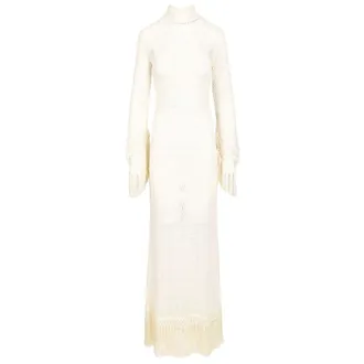 Taller Marmo Dames, Jurken, Wit, Maat: XS Katoen