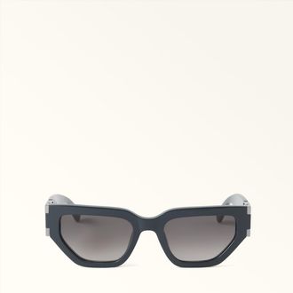 Furla Sunglasses Grigio Blu Acetate Woman