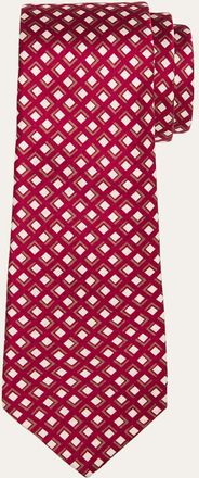 Giorgio Armani Mens Geometric Diamond Silk Tie