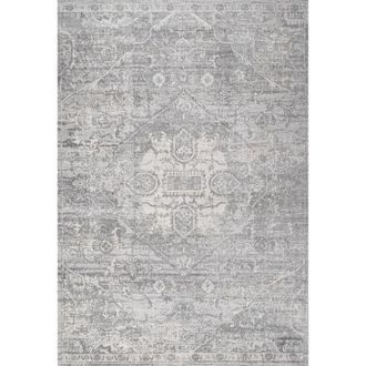 Jonathan Y Designs Modern Persian Vintage Medallion Area Rug in Gray at Nordstrom, Size 2Ft 0In X 8Ft 0In