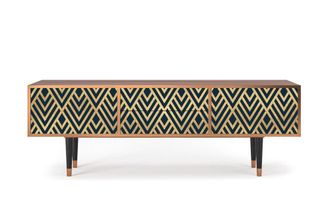 StoryZ Mueble de TV azul 2 cajones y 2 puertas L 170 cm