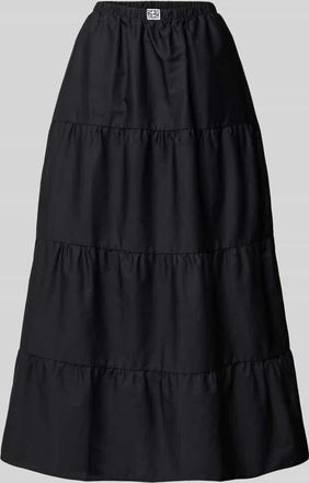 Noisy May Maxirock im Stufen-Look Modell FREJA in Black, Gr&ouml;&szlig;e M