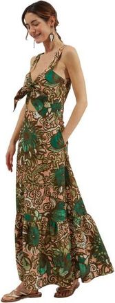 La DoubleJ Peek-A-Boo Party Dress Anemone Pink Olive at Nordstrom, Size X-Large
