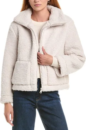Ellen Tracy Cropped Teddy Coat