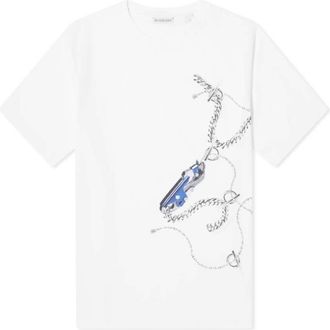 Burberry Knight Hardware Printed Cotton T-Shirt, Size XX-Small
