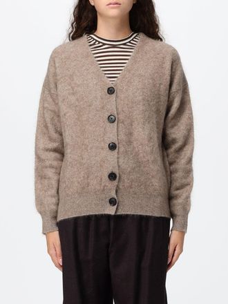 Tela Cardigan in misto cachemire e lana con scollo a V e spalle scese