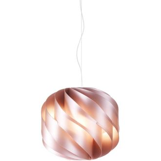 Linea Zero Sospensione Moderna Globe 1 Luce In Polilux Rosa Metallico D15 Made In Italy