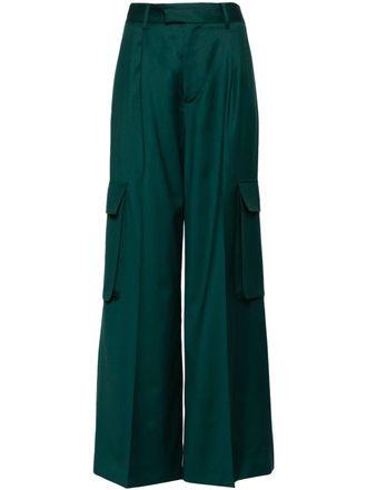 Amiri Cargo broek met wijde pijpen - Groen