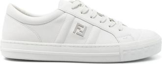 Fendi Domino Sneakers - Heren - Sneakers - Wit - 40 EU - Leer - Schoenen